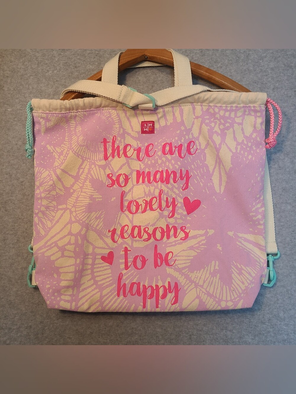 LittleMissMatched Drawstring Multi-strap Activity Bag Athletics, School, Travel
